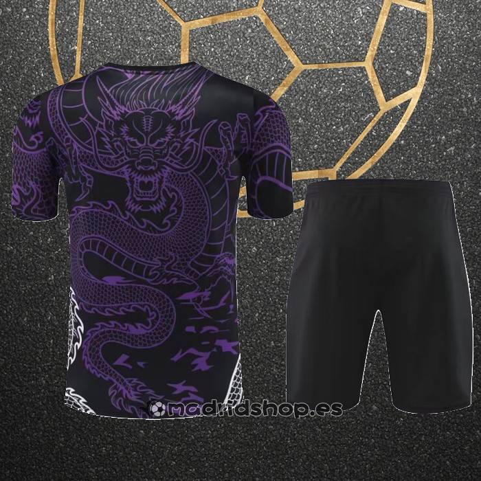 Chandal del Real Madrid Dragon Manga Corta 24-25 Purpura - Pantalon Corto